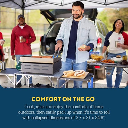 Portable Folding Cook Station with Heat-Resistant Top & Storage – Perfect for Camping