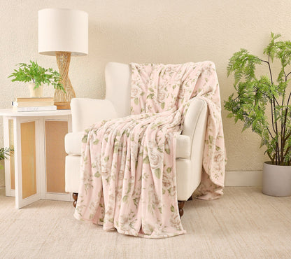 60x80 Velvetsoft Floral Throw in Gift Box